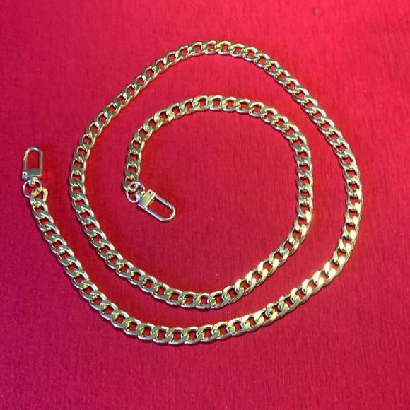 None Accessories - 39” lightweight, gold shoulder/crossbody replacement or wallet, conversion chain
